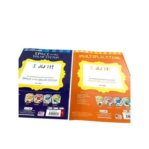 Bendon Kids Workbooks set of 2 Grades 2-3 Math /Space Solar System 11x9 NWT - Picture 4 of 7